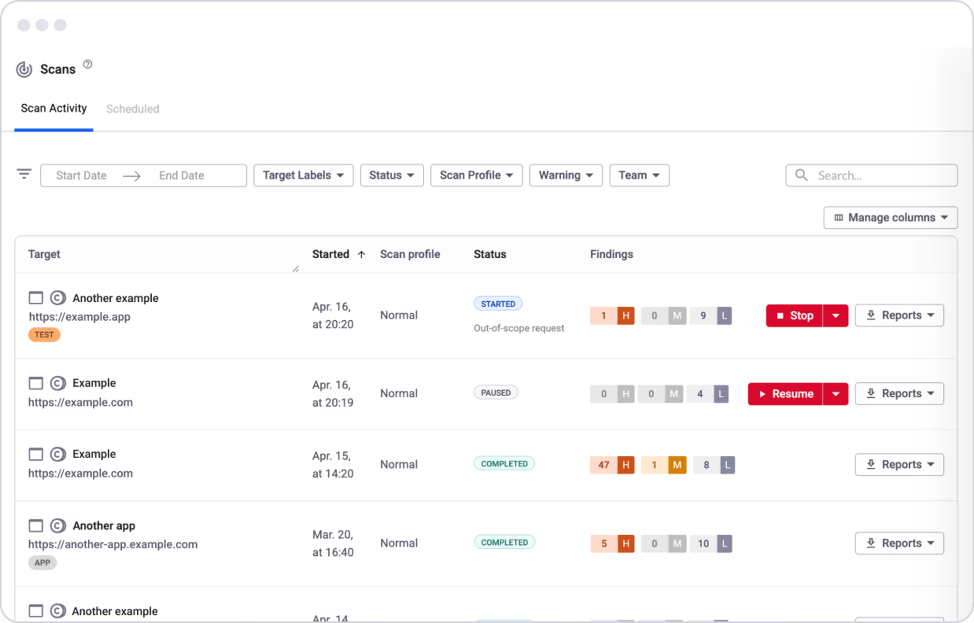 sync probely screenshot