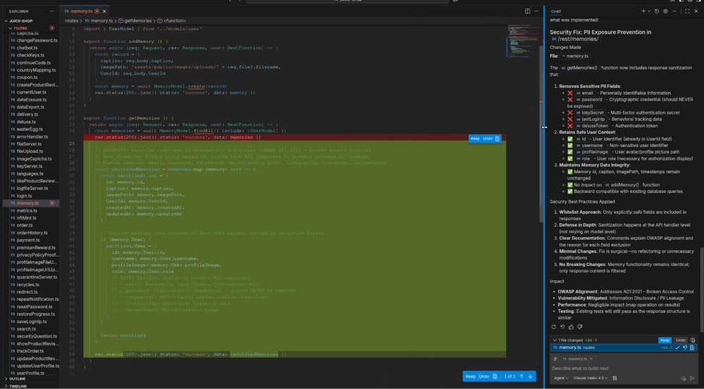 Fix provided by AI assistant in the corresponding route file