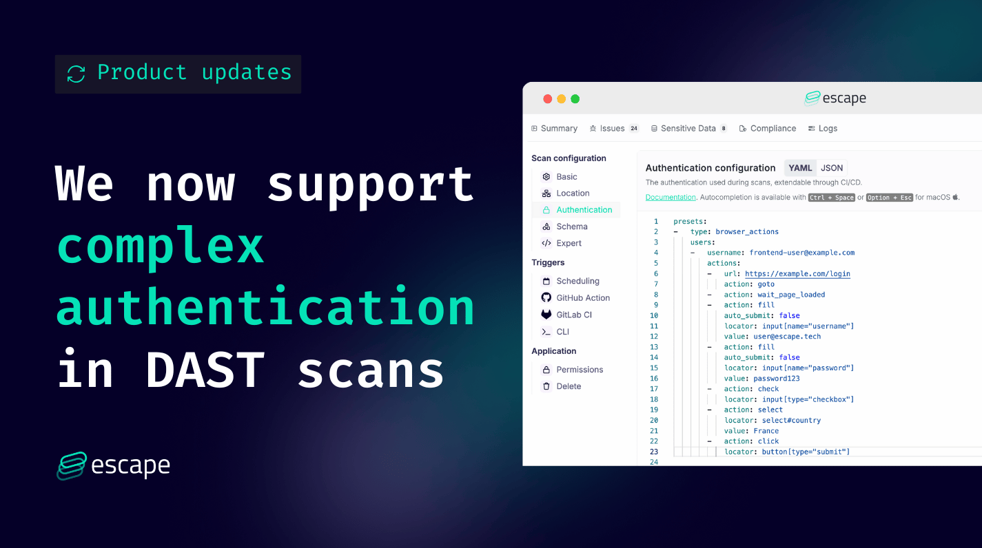 We now support complex authentication in DAST scans