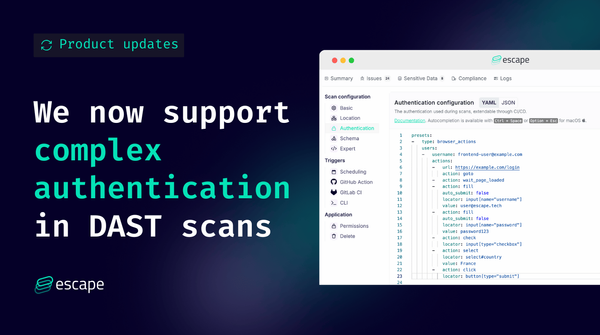 We now support complex authentication in DAST scans