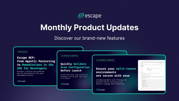Escape Monthly Product Updates — December