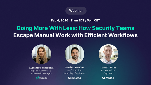 [Webinar] Doing More With Less: How Security Teams Escape Manual Work with Efficient Workflows