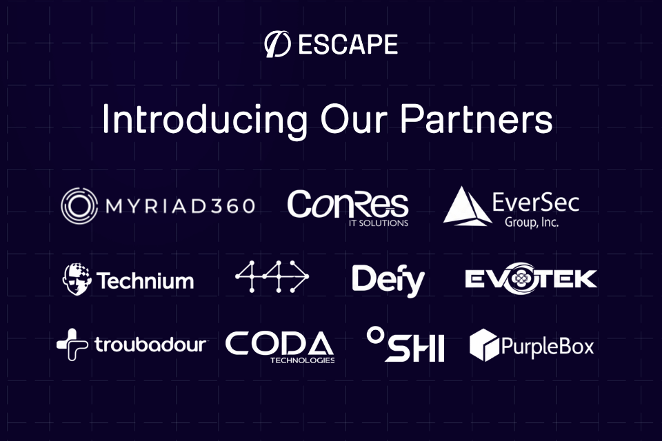 Escape's Channel Partners: ConRes, Myriad360, EverSec, Technium, and more