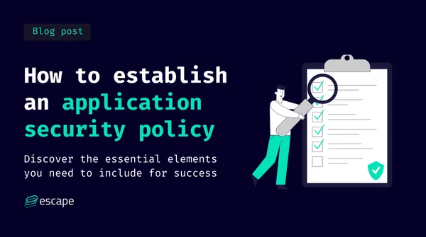 How to establish an application security policy
