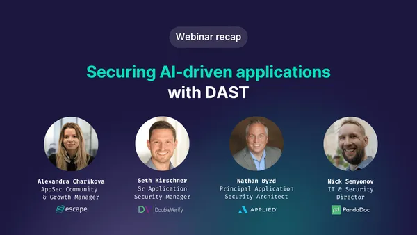 Feedback From Escape Customers: Securing AI-Driven Applications with DAST